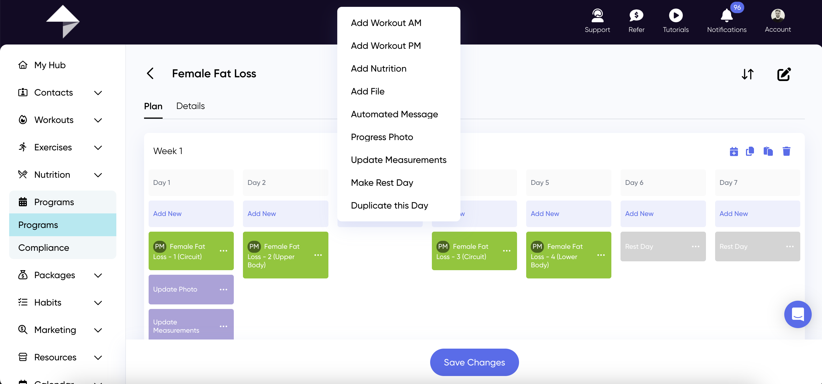 New add new with automated message option