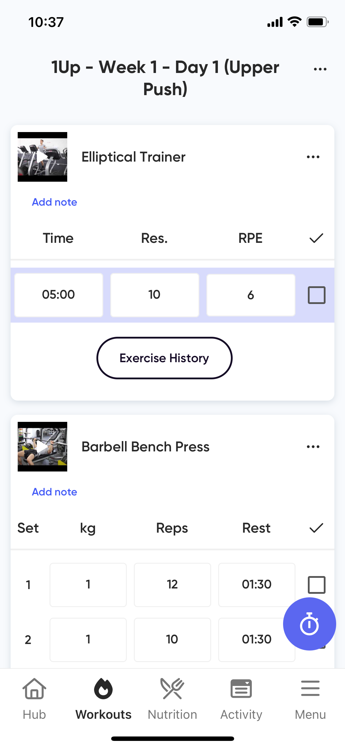 App workout started.PNG