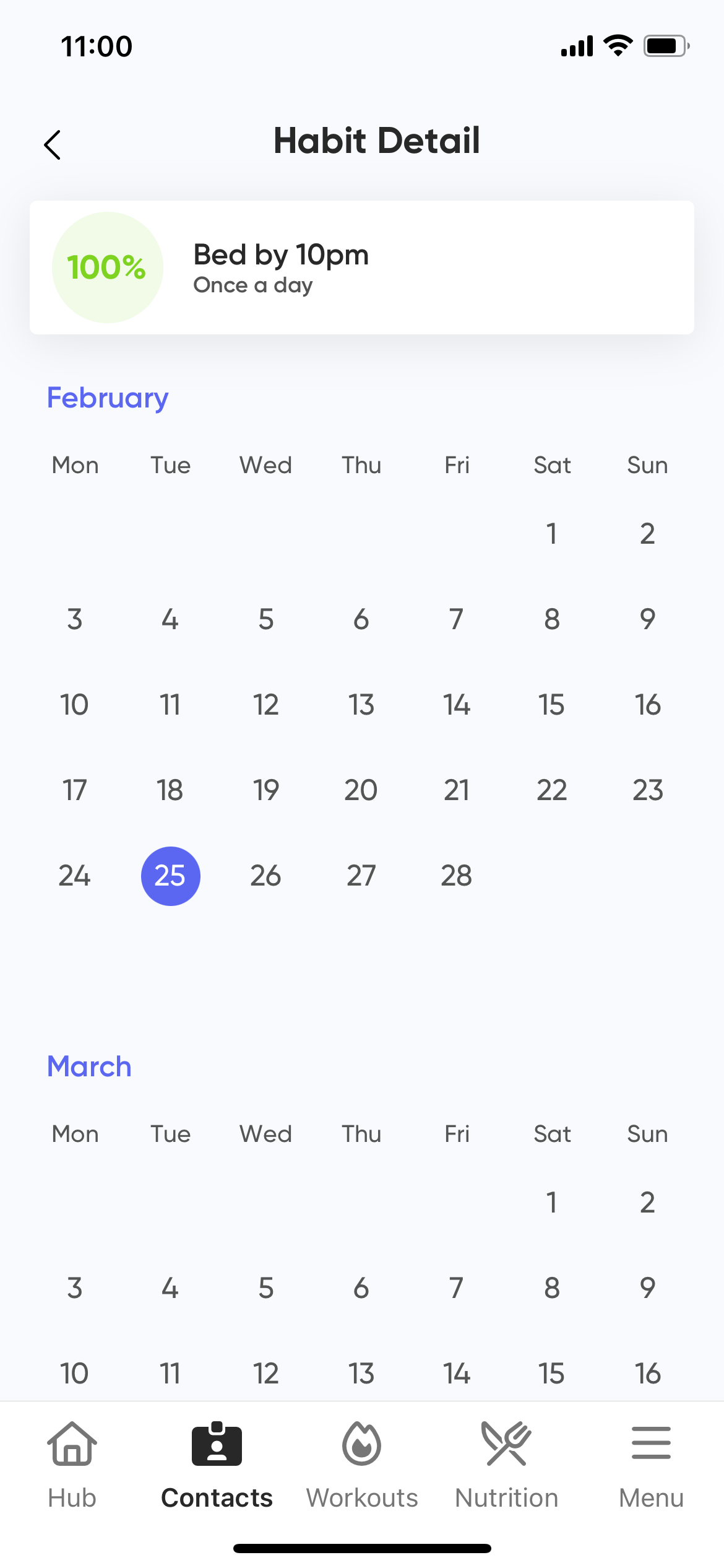 App trainer viewing habit compliance in calendar.PNG
