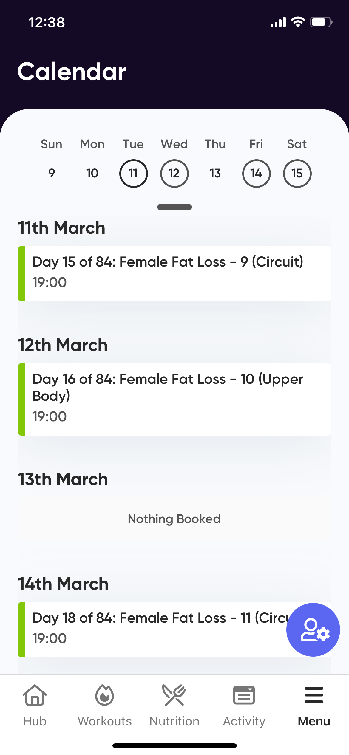 Start a workout in a program via the calendar.PNG