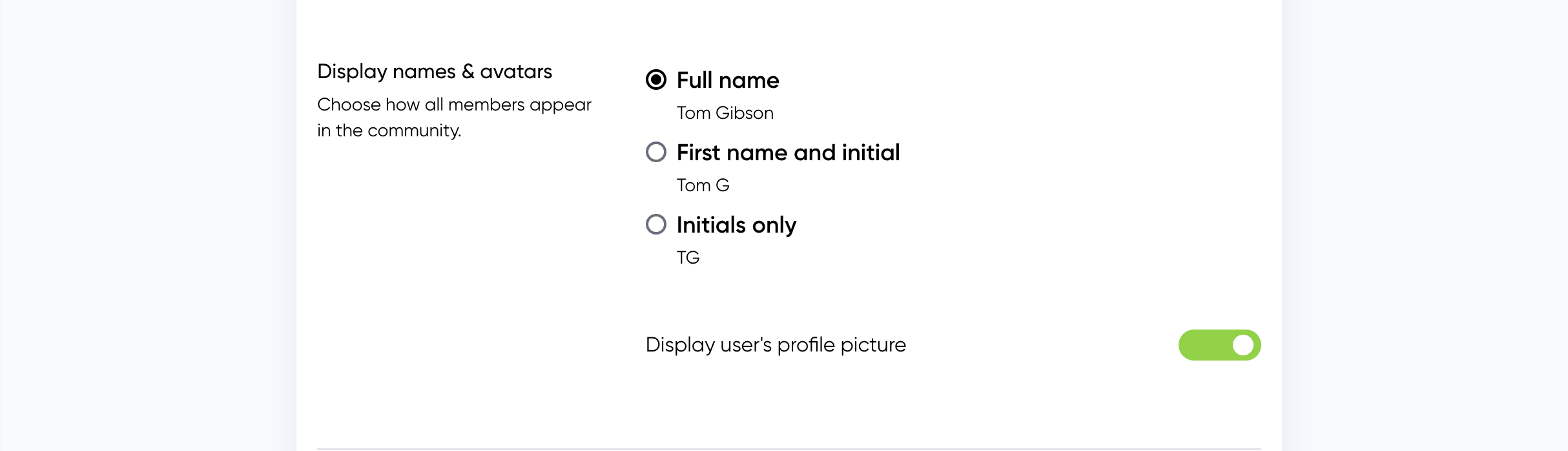 Communtiy settings display names and avatars.png